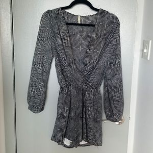 Black & white romper